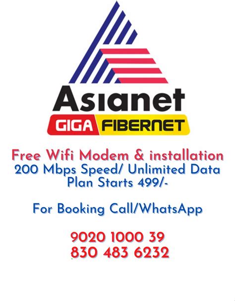 asianet wifi|Asianet Broadband .